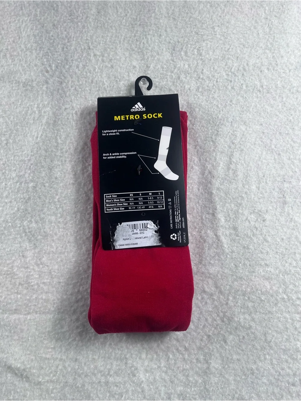 adidas Men’s Red Soccer Metro Athletic Socks